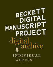 The Beckett Digital Manuscript Project series | Faculty of English