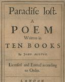 Title page of the first edition of paradise lost