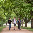 Students strolling in University Parks