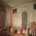 18th century painting of Afternoon Tea at the Temple