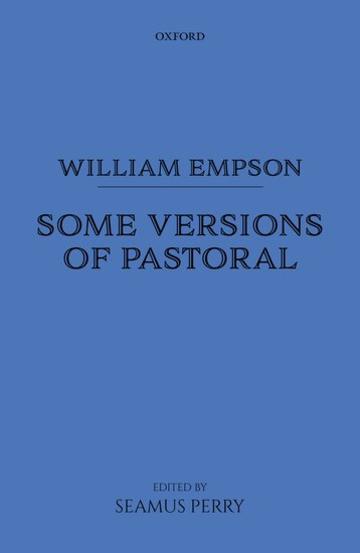 william empson some versions of pastoral book cover