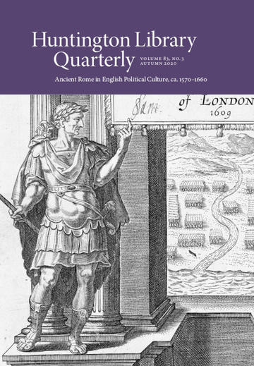 front cover huntington library quarterly