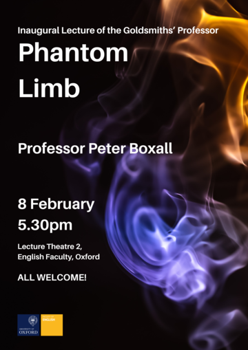phantom limb poster with abstract design in background